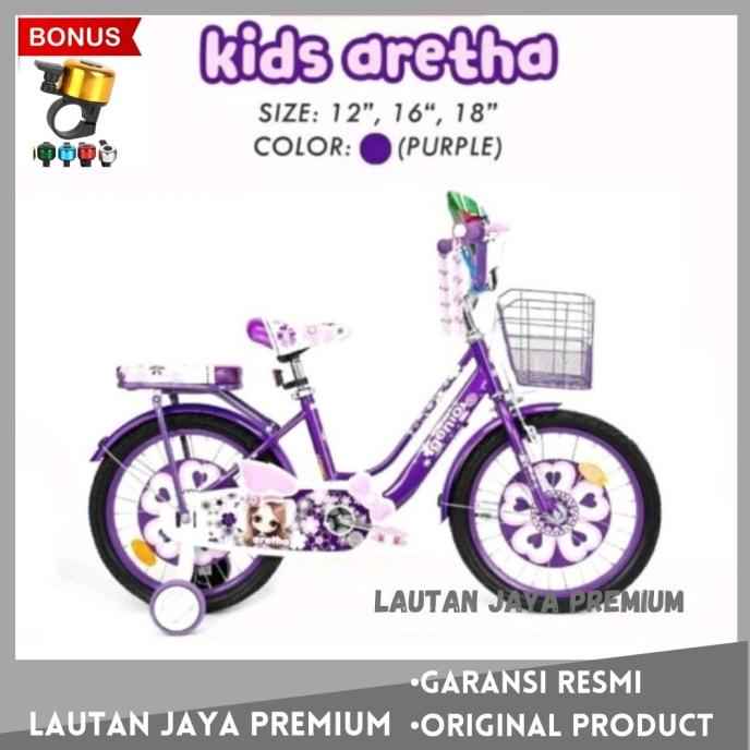 Sepeda Anak Perempuan 18Inch Genio Kids Aretha #Original