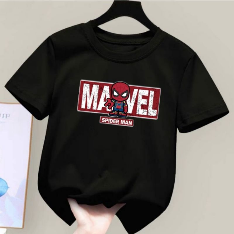 Kaos Anak Umur 2-10 tahun Baju Anak Unisex Spidermar T Shirt Anak Atasan Anak Terbaru Kaos Oblong Anak Baju Kaos Distro Anak