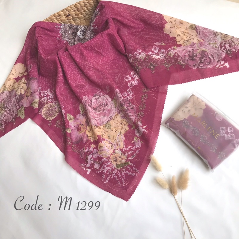 Marlene - Hijab Voal Motif Premium (PAKET RESELLER dengan Metal Logo dan Free Pouch)