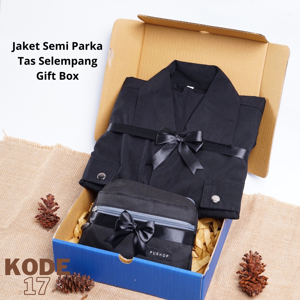 Hampers Kado Cowok Isi Kemeja Parka Pria Hadiah Ulang Tahun/ Wisuda/ Anniversary