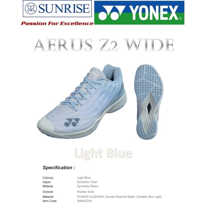 Sepatu badminton YONEX AERUS Z2 WIDE Original