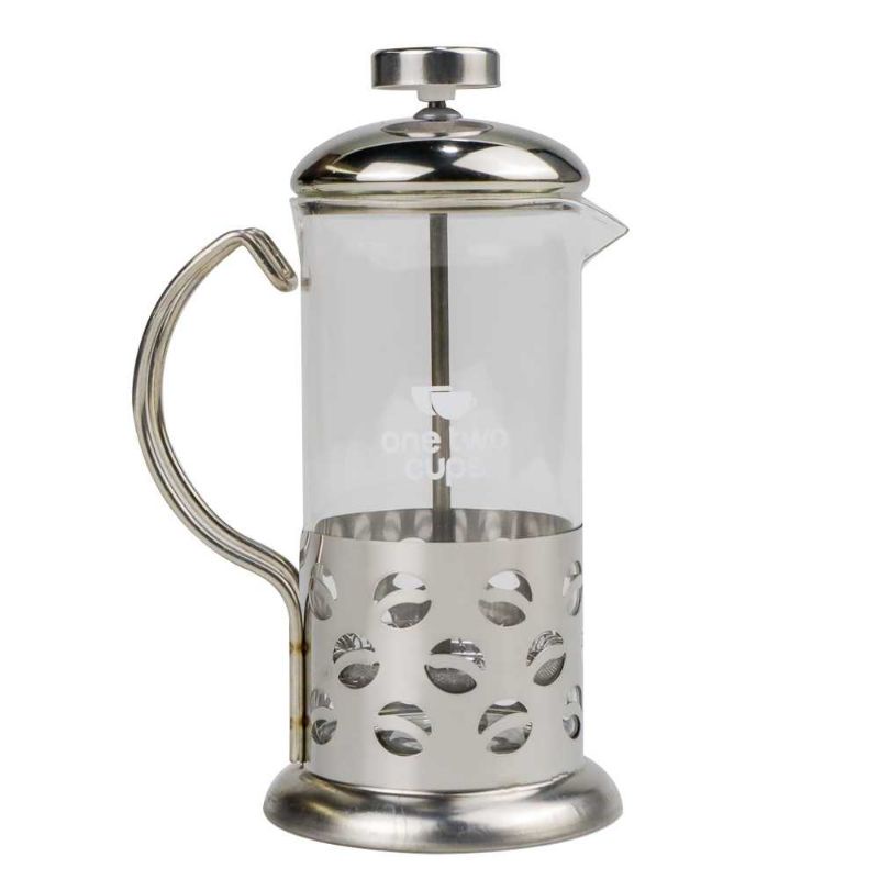 One Two Cups French Press Coffee Maker Pot Bean Pattern 350ml - KG72I