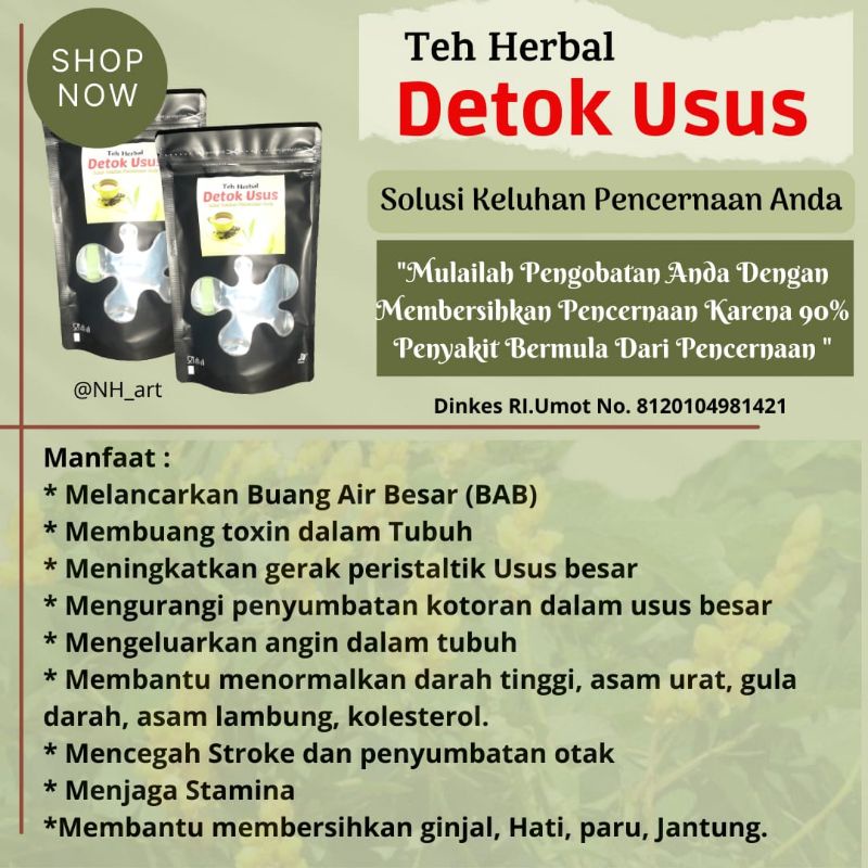 

Teh Herbal Detok Usus