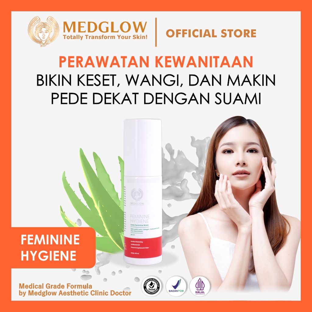 𝐌𝐄𝐃𝐆𝐋𝐎𝐖 𝐂𝐋𝐈𝐍𝐈𝐂 Feminine Hygiene | BPOM Ratus Sabun Cair Pembersih Area Kewanitaan Formulasi Dokter R