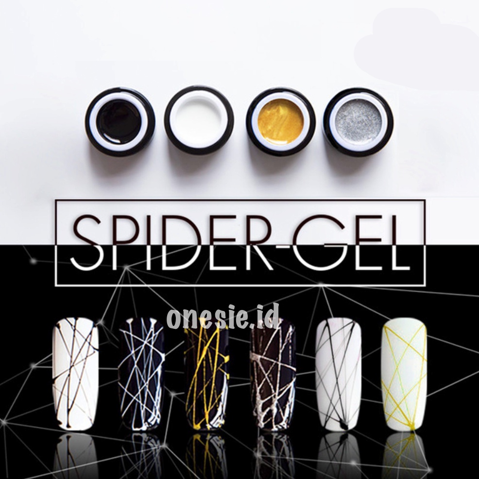 SPIDER GEL PAINTING NAIL ART / Kutek Kuku Cat kuku / Jaringan spider KU052