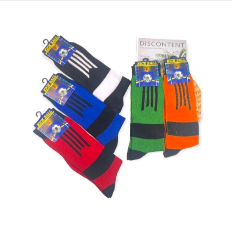 TERBAIK! 6 PASANG KAOS KAKI BOLA GARIS-GARIS