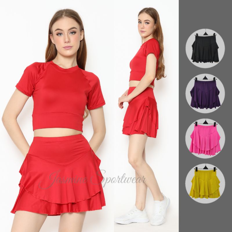 Jasmine Sportwear - GLORIA Belly Dance Skort / Rok Mini Celana Pendek Senam Tenis Belly Dance