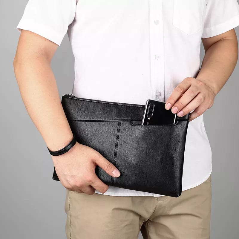 Dompet Clutch kulit Pria  Bisa Wanita Cowok premium wallet laki laki Kekinian Terbaru