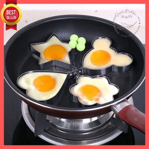 GOS - I106 - Cetakan Telur Karakter - Cetakan Telur Stainless Steel - Cetakan Kue Egg Mold