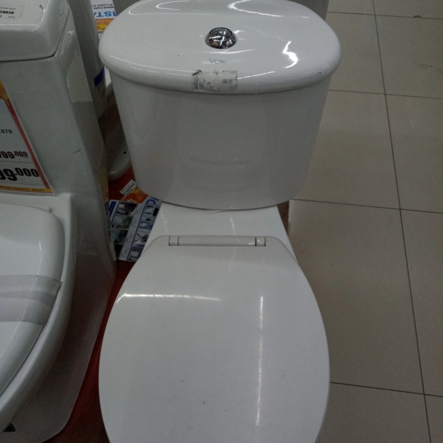 KLOSET TOILET DUDUK VOLK 662R SIPHONIC WHITE COMPLETE SET