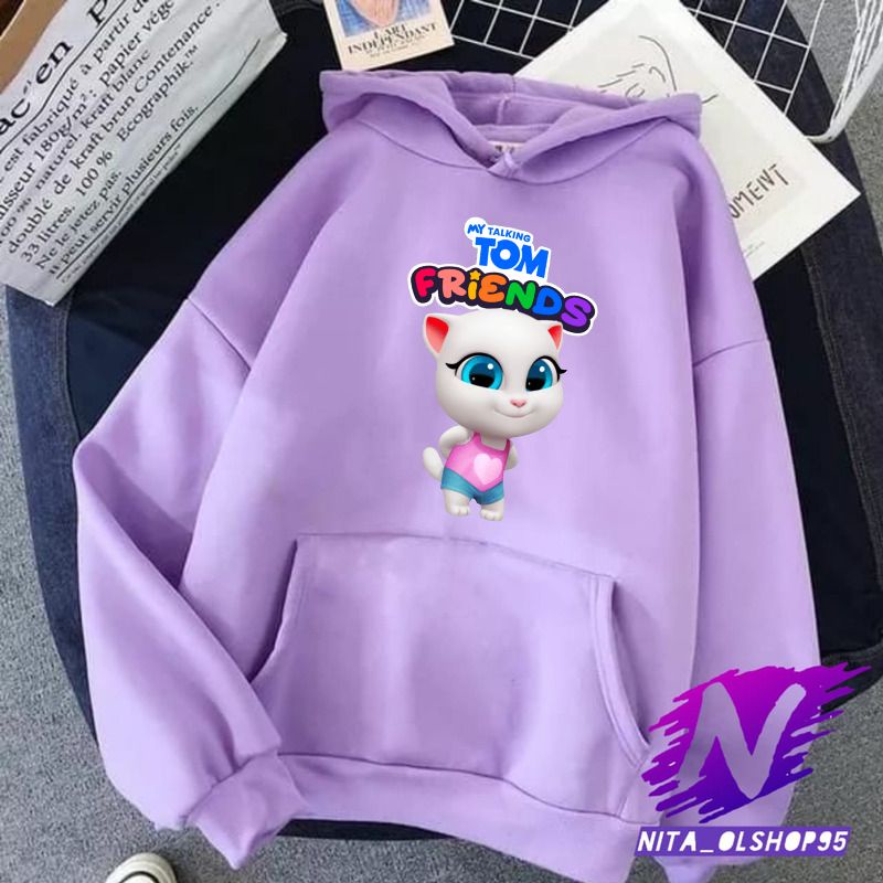 angela sweater hoodie anak my talking tom friends angela