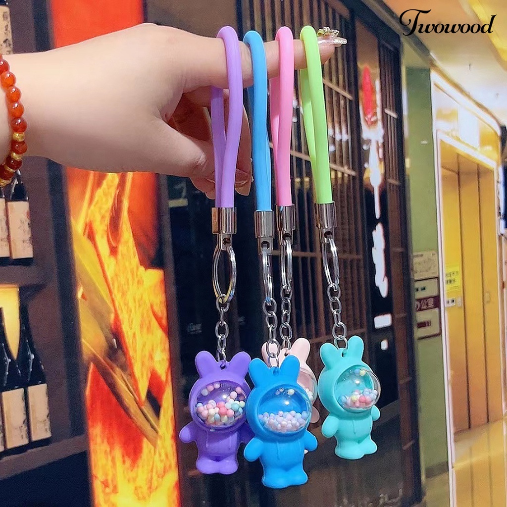 Twowood Rabbit Gantungan Kunci Serbaguna Realistis Tiga Dimensi Tidak Luntur Reusable Hias Hadiah Kartun Kelinci Lucu Telepon Tas Mobil Gantungan Kunci Liontin Untuk Handbag