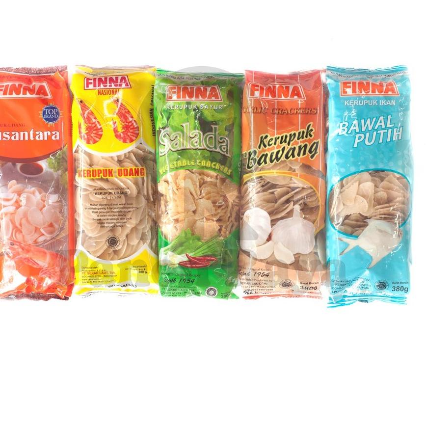 

Free Ongkir Krupuk Finna Bawang / Ikan / Sayur / Udang Kerupuk Finna Mentah