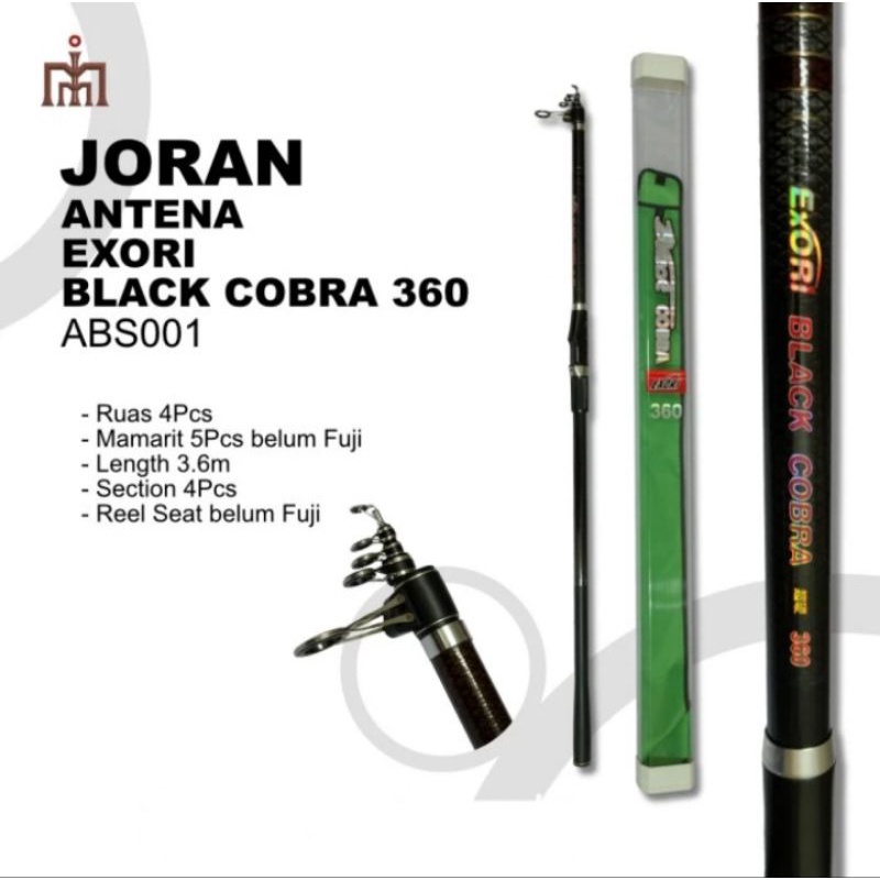 Joran Surf Casting Black Cobra 360 390 420 cm