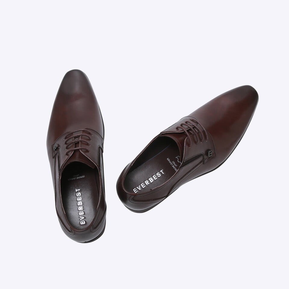 EM86 SEPATU KULIT EVERBEST KERJA KANTOR PRIA BRANDED ORIGINAL COKLAT BROWN