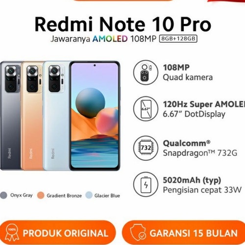 Xiaomi Redmi Note 10 Pro 6/128GB  Garansi ResmI