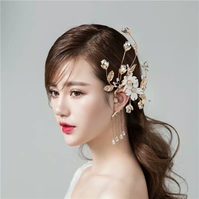 AR060 EARCUFF RAMBUT WEDDING ACCESORIES PESTA HEADPIECE