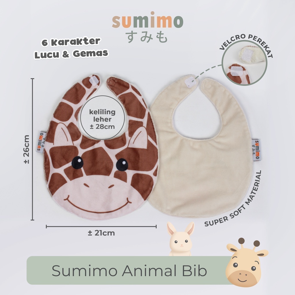 Sumimo Animal Bib - Celemek Bayi/Bib/Slabber