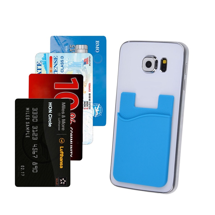 Holder Slot Kartu Tuk Case Multifungsi Dan Mobil Universal Fleksibel anti slip sticky card holder