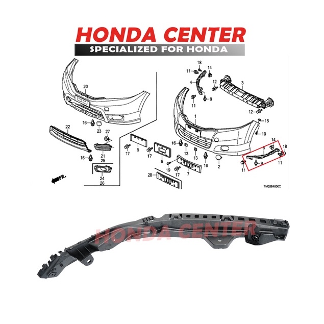 Breket braket bracket lampu depan kiri kanan beam upper honda city gm2 2009 2010 2011 2012 2013