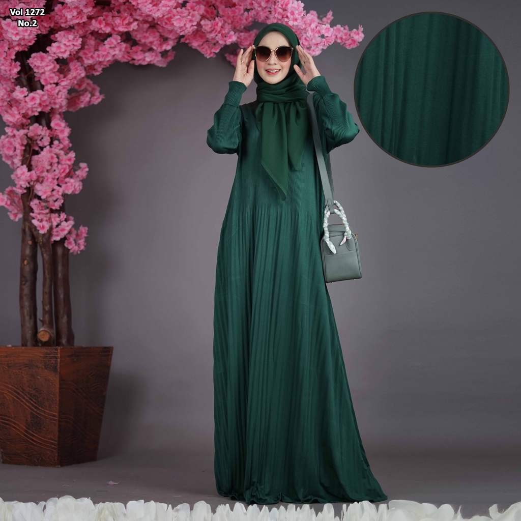 NMR Gamis Plisket Diamond Vol 1272-2-Int: One size