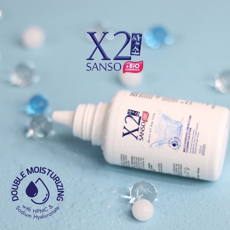 (BISA COD) CAIRAN SOFTLENS X2 SANSO + BIO FORMULA 60ML / X2 SANSO + BIO FORMULA 60 ML MULTI PURPOSE SOLUTION / AIR SOFTLENS 60 ML