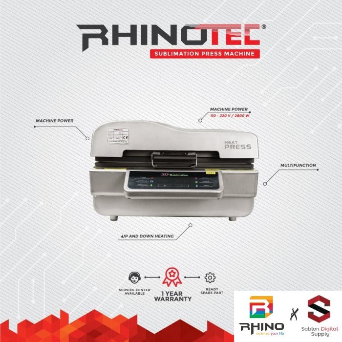 Mesin Heat Press 3D Sublim Rhinotec Mesin Sablon Casing HP RSM - 05