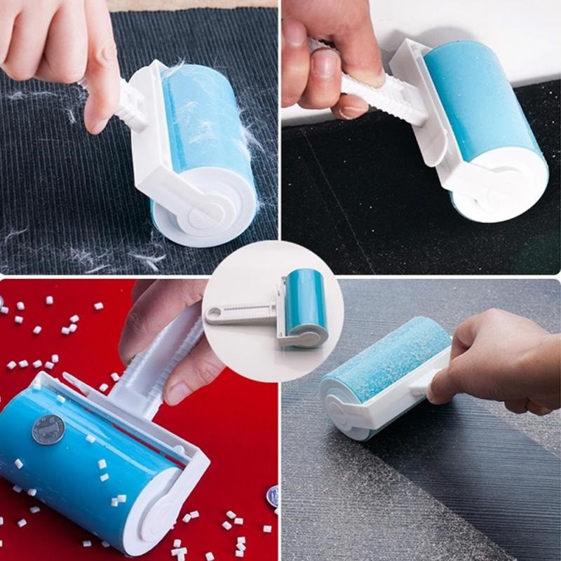 Sticky Lint Brush Roller - Alat Pembersih Debu Kotoran dan Bulu / Sikat Pengangkat Serat Di Pakaian / Washable Fur Remover / Sticky Brush Lem Glue Roll Bulu Hewan Peliharaan Anjing Kucing Nempel Di Baju Serbaguna