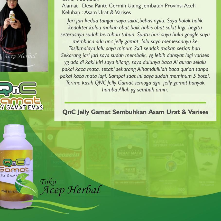 

ヽ Obat Kolesterol dan Asam Urat Darah Tinggi Rematik QnC Jelly Gamat Ekstrak Teripang Emas Sudah BPOM dan Halal MUI ㆉ