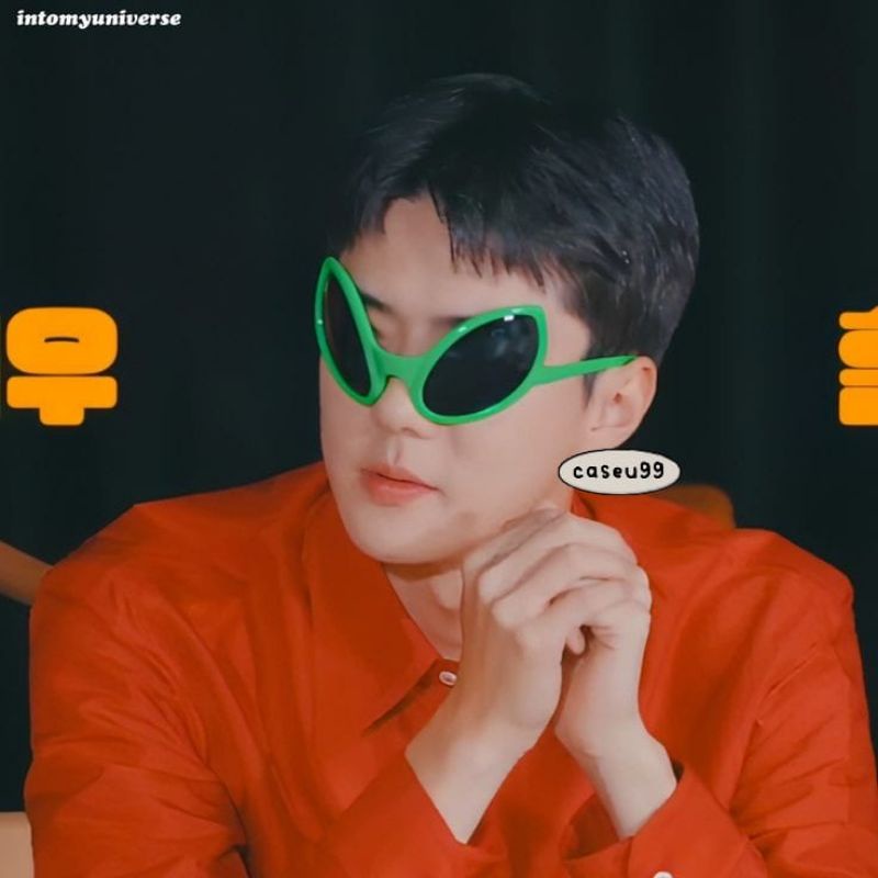 kacamata alien nct wayv treasure exo KPop hijau// alien sunglasses green jaemin Sehun Taeyong Ten hendery Yangyang dejun kacamata kematian