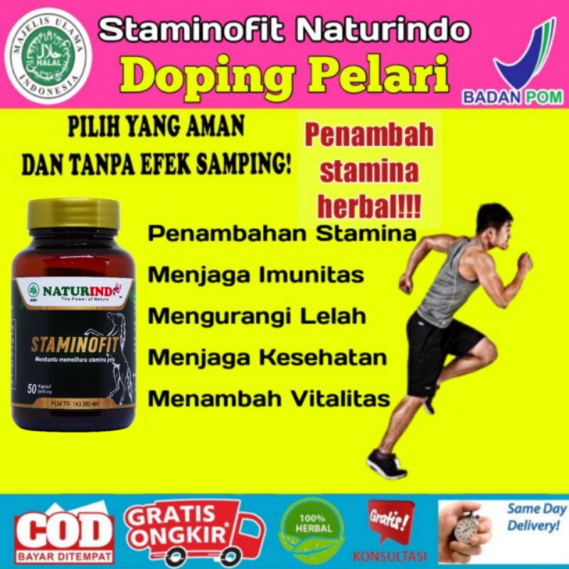 Doping olahraga herbal menambah stamina tubuh anti lelah tanpa bahan kimia staminofit obat kuat lari