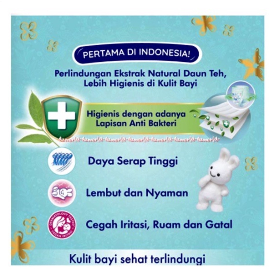 Merries Pants Skin Protection S34 Popok Celana Daya Serap Tinggi Small S 34pcs Mmerrie Celana Pant Bayi Baru Lahir Small S 34