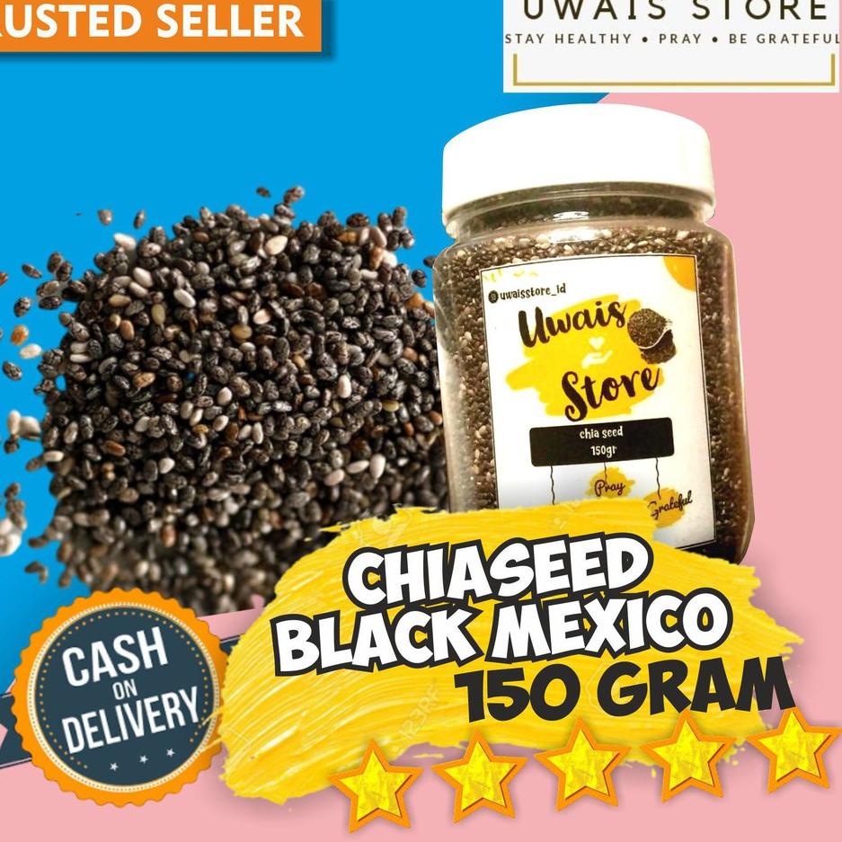 

12.12 STOK READY CHIA SEED BLACK MEXICO CHIASED CHIASEAD MPASI 150 GRAM grosir