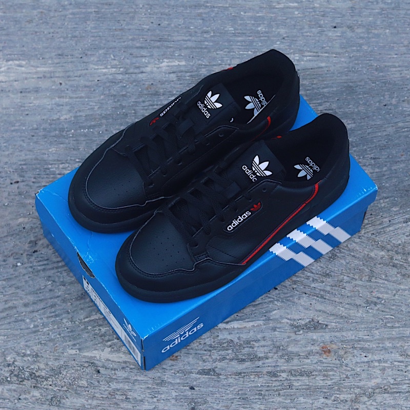 ADIDAS CONTINENTAL 80s OG BLACK SCARLET ORIGINAL CASUALS SNEAKERS BNIB