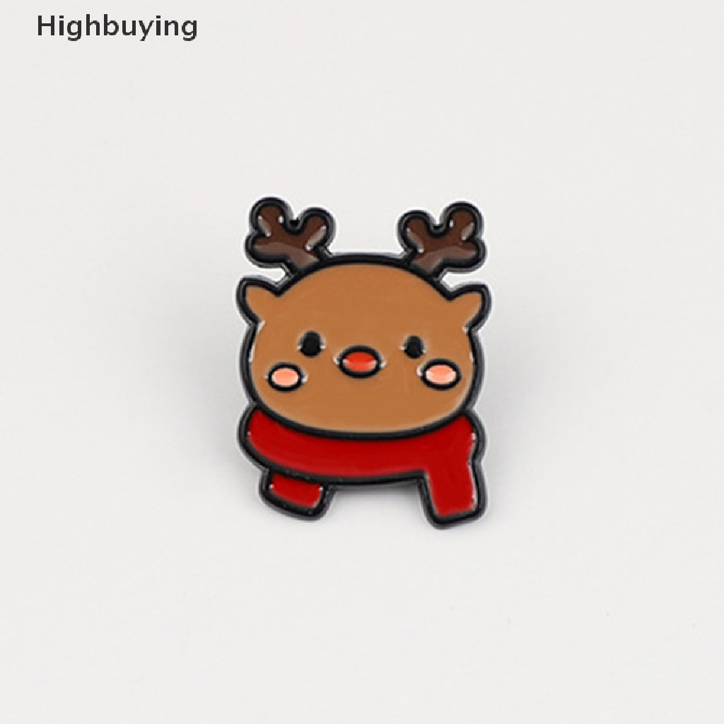 Hbid Kartun Santa Claus Enamel Pin Rusa Pohon Pinus Snowman Bear Boneka Alloy Bros Lencana Hadiah Natal Untuk Anak Glory