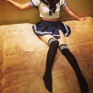 Image of Lingerie Cosplay Sexy Seragam Sekolah Jepang - Kostum Seragam Sailor 1205