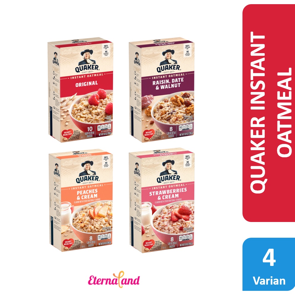 

Quaker Instant Oatmeal ALL VARIANT - quaker oatmeal impor aneka rasa