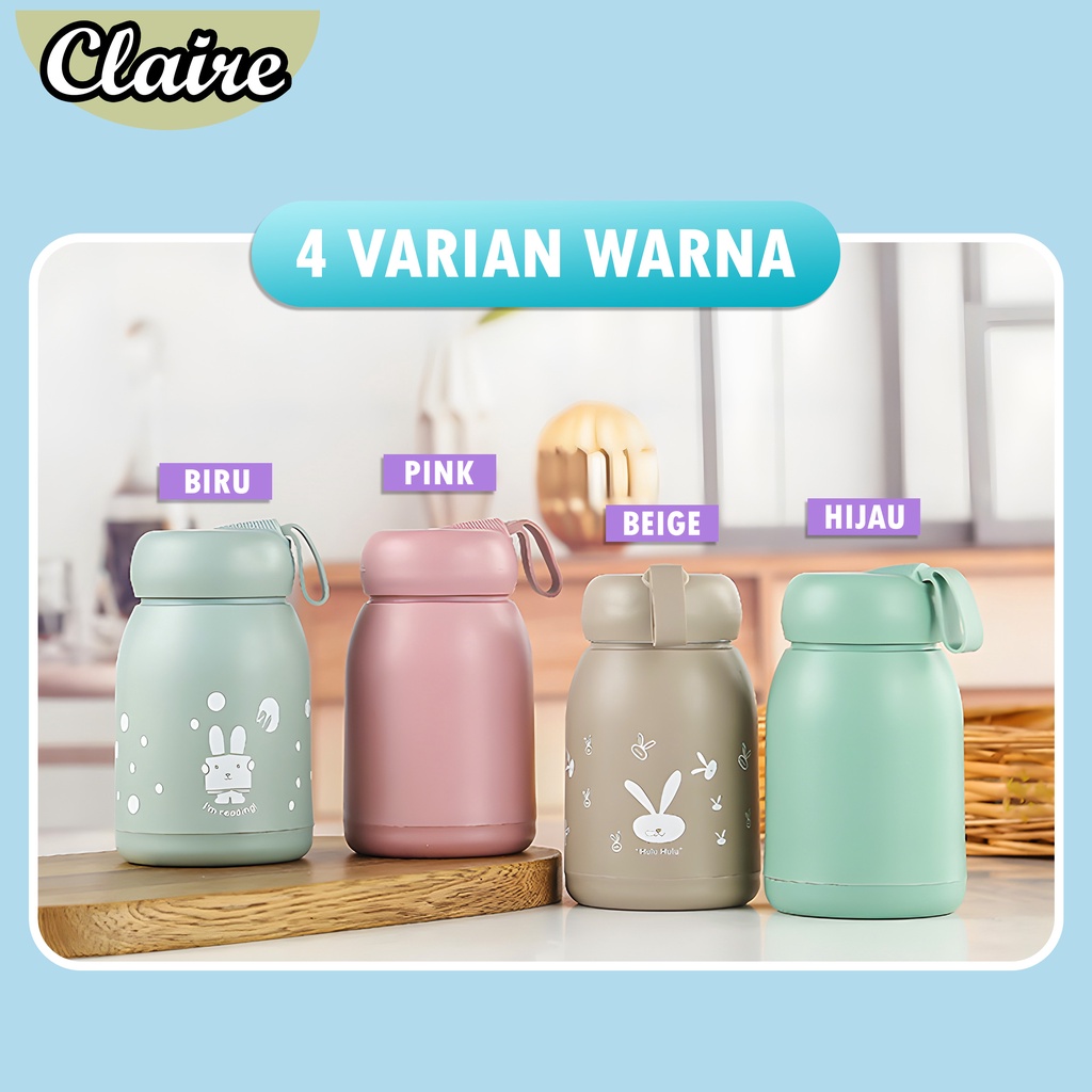 Rabbit Glass sprout cup - Botol minum kelinci- Termos karakter kelinci - Souvenir botol minum