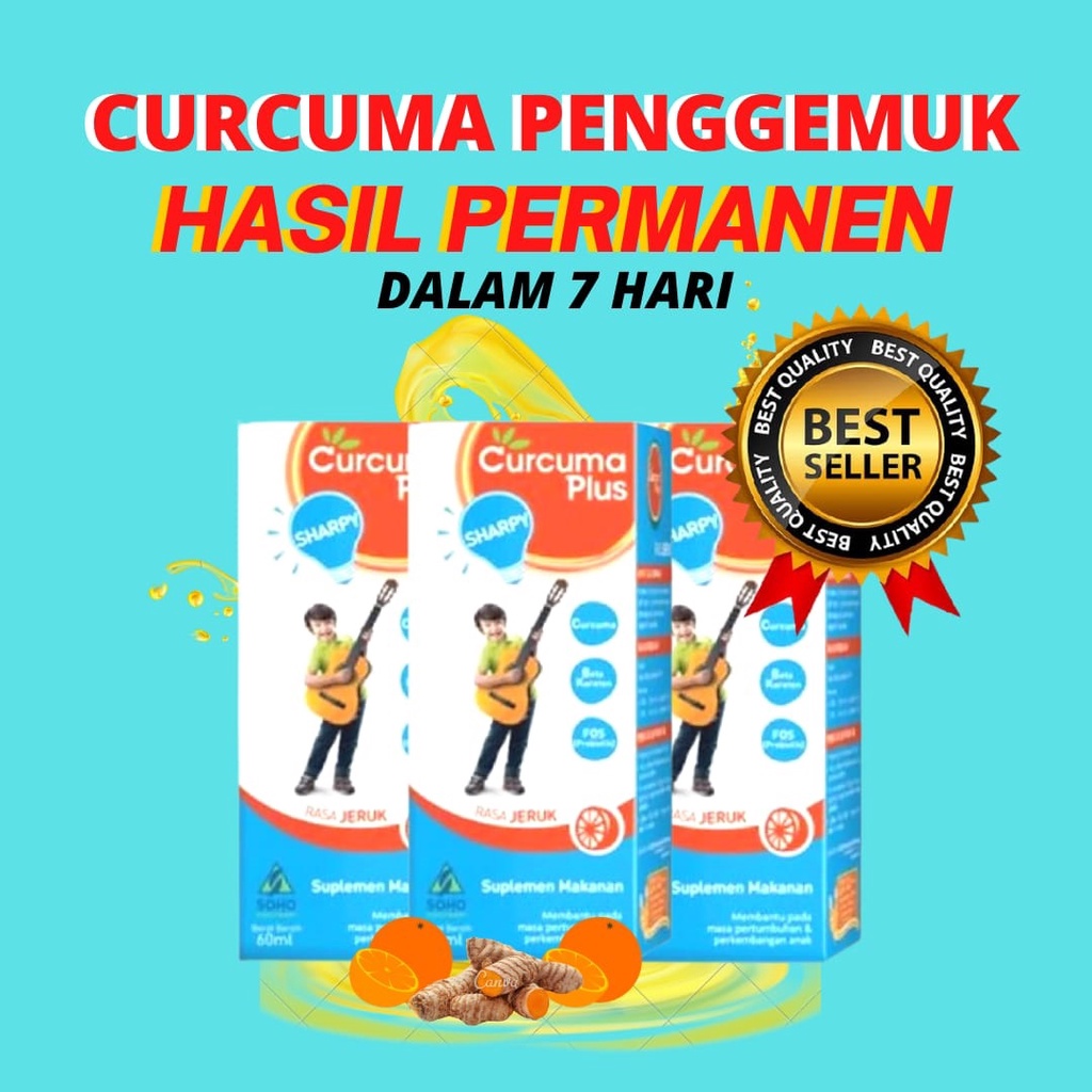 [ck2] curcuma plus suplemen penggemuk badan bpom 100% vitamin penambah berat badan 60ml dan obat gem