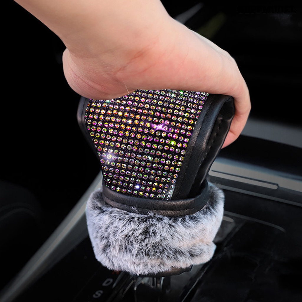 [Dekorasi] Auto Shift Gear Cover Rhinestone Anti-slip Pelindung Mobil Mewah Shift Gear Cover