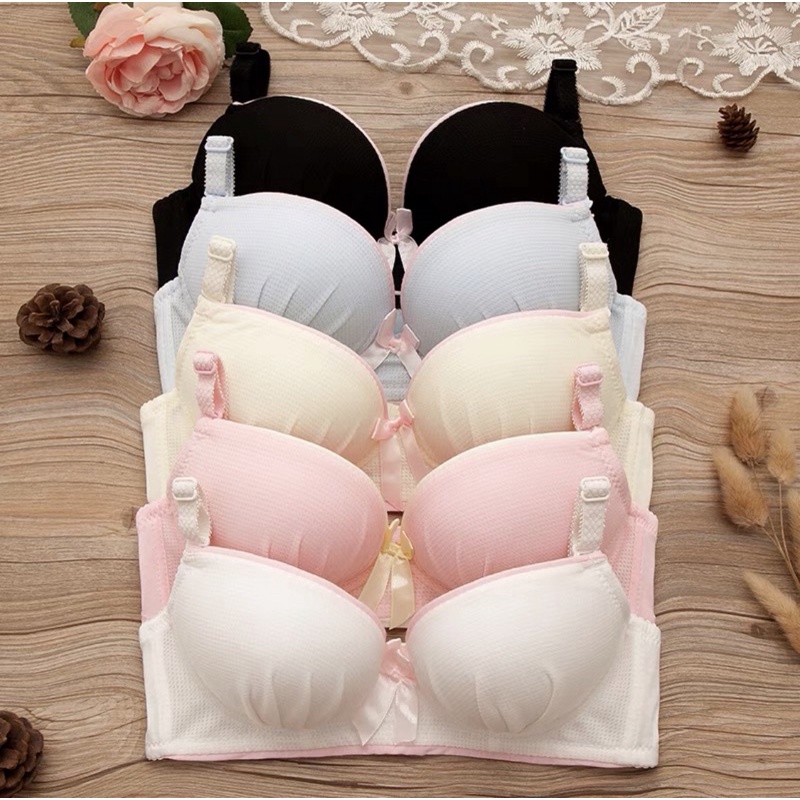 Bra Remaja (K-C19) Pakaian dalam wanita / Warna Soft berkawat dan busa normal