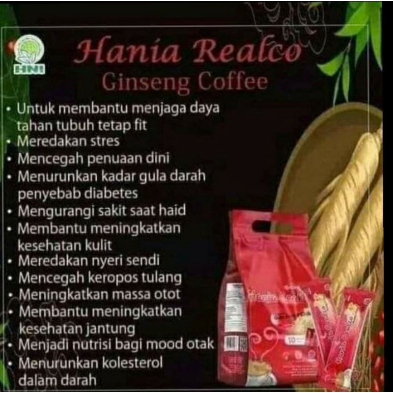 

HANIA REALCO GINGSENG COFFEE