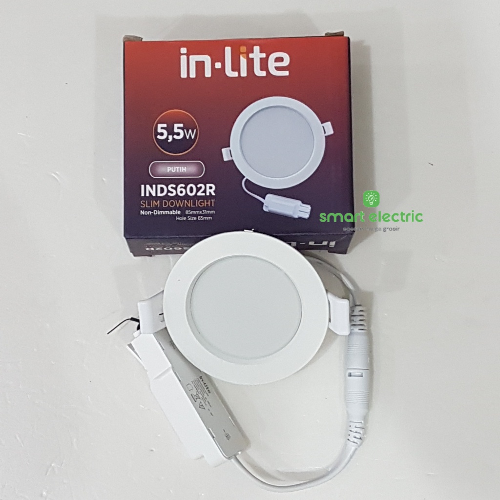 in-Lite Slim Downlight 5.5 Watt LED Lampu Tanam Plafon Inlite Putih & Kuning