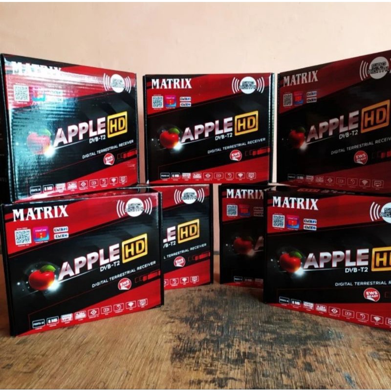 Set Top Box TV Digital Matrix Burger Hijau DVBT2 Matrix Apple