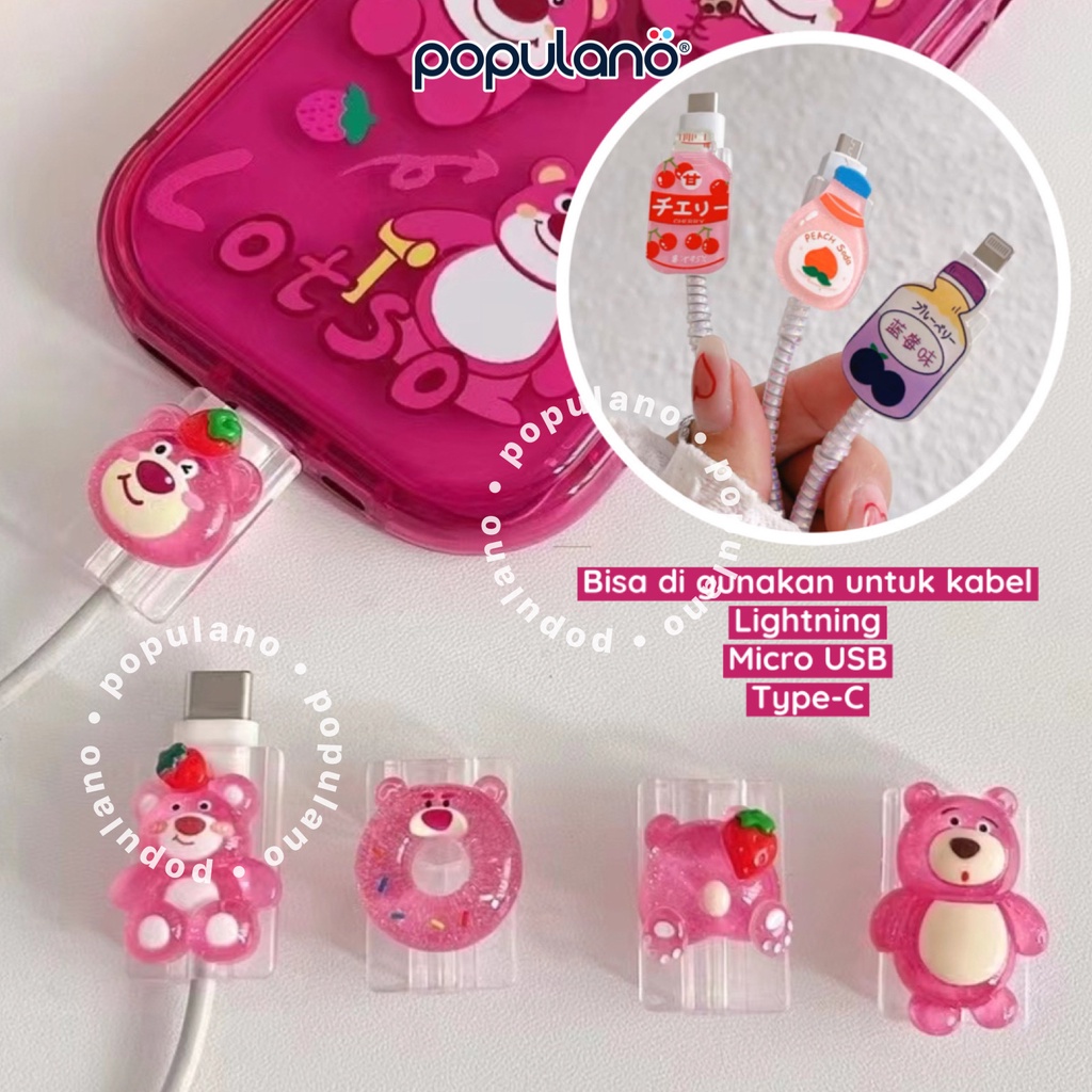 Pelindung Ujung Kabel Charger iPhone Android Cable Saver Hp Lotso 3D