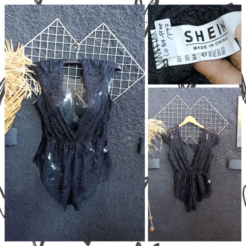 brokat bodysuit shein