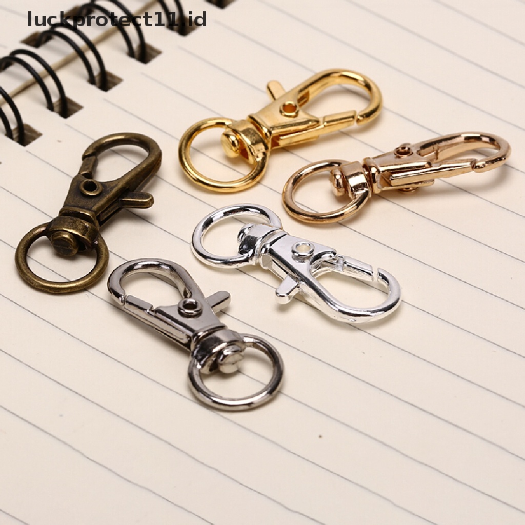 /Fashion Hot// Fashion// 10pc Klip Putar Snap Lobster Clasp Hook Gantungan Kunci Kait Temuan Perhiasan DIY.