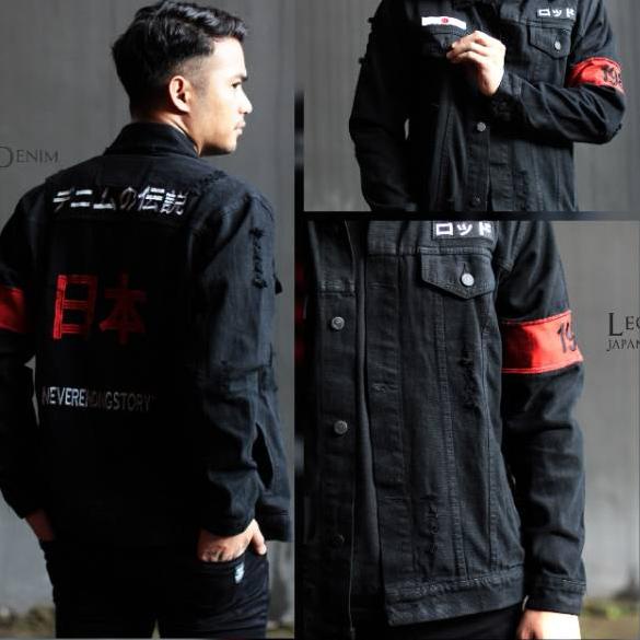 Terlaris Jaket jeans murah/Japanese Ripped Jacket Denim LOD™/jaket jeans sobek/jaket ripped/jaket bo