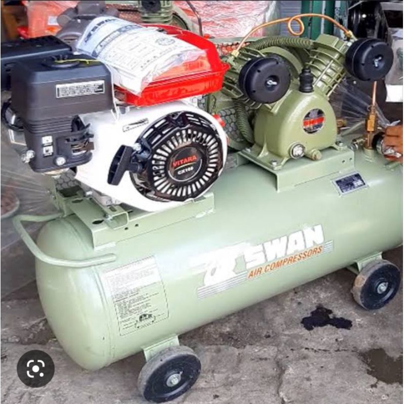 KOMPRESOR ANGIN SWAN 1/2HP + MESIN PENGGERAK 6.5HP