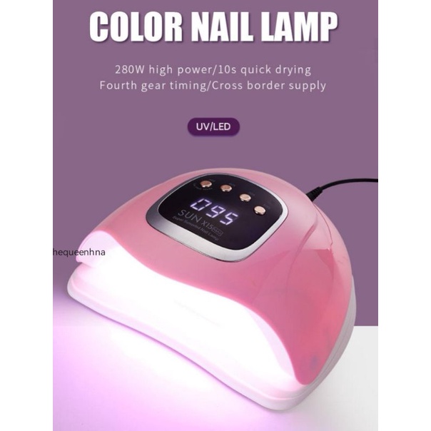 SUN X15 Max 280W Garansi Satu Bulan 66Leds Lampu Pengering Kutek Gel Led UV Nail Lamp Alat Pengering Kutek Gel
